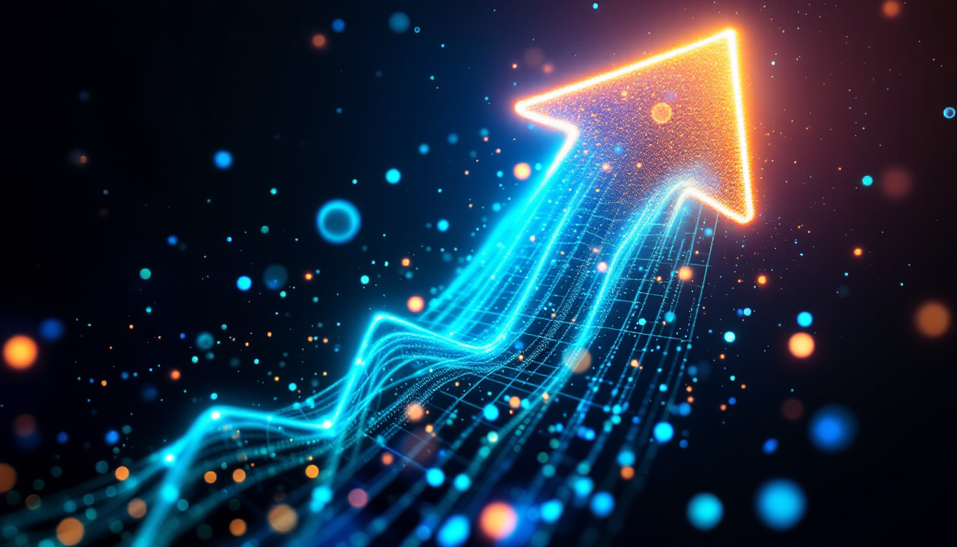 성장투자의 역동적인 성장 개념을 표현한 이미지