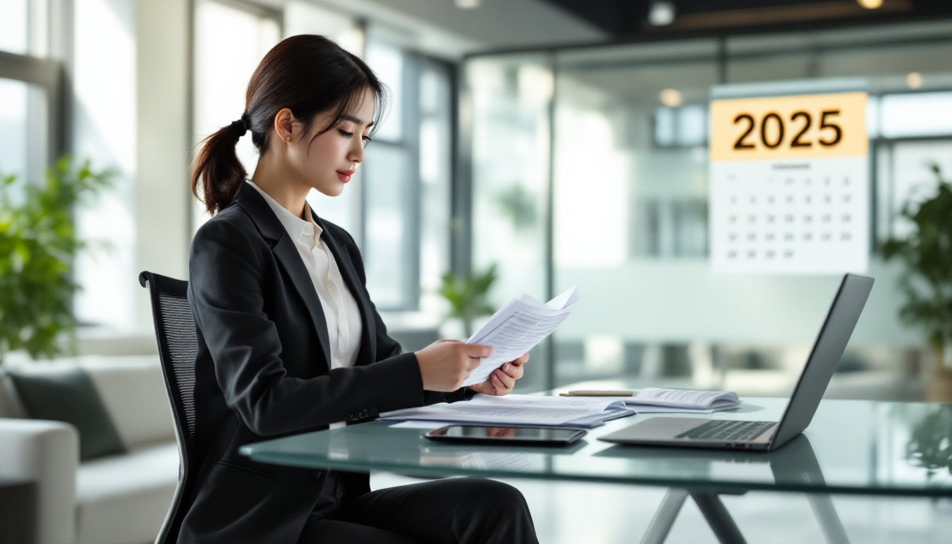 2025년 투자 환경과 위험관리 전략을 검토하는 모습