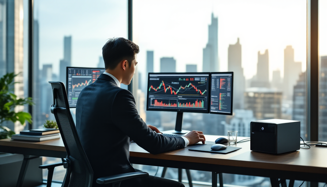 전략적 자산배분을 분석하는 전문 투자자의 모습