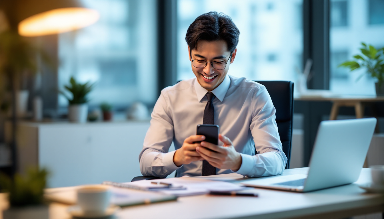 투자 체크리스트를 완료하는 직장인