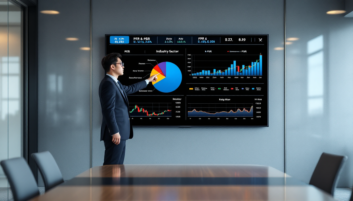 PER과 PBR 지표를 분석하는 한국인 재무 분석가