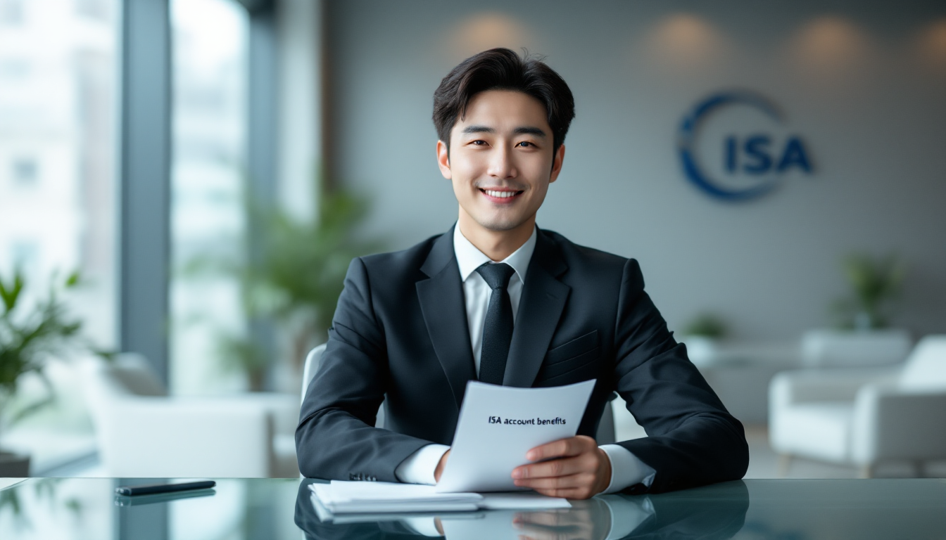 ISA 계좌 상담을 받고 있는 직장인