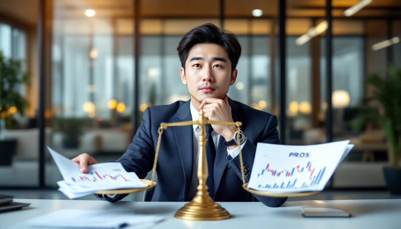 분할매수의 장단점을 저울질하며 고민하는 한국 직장인