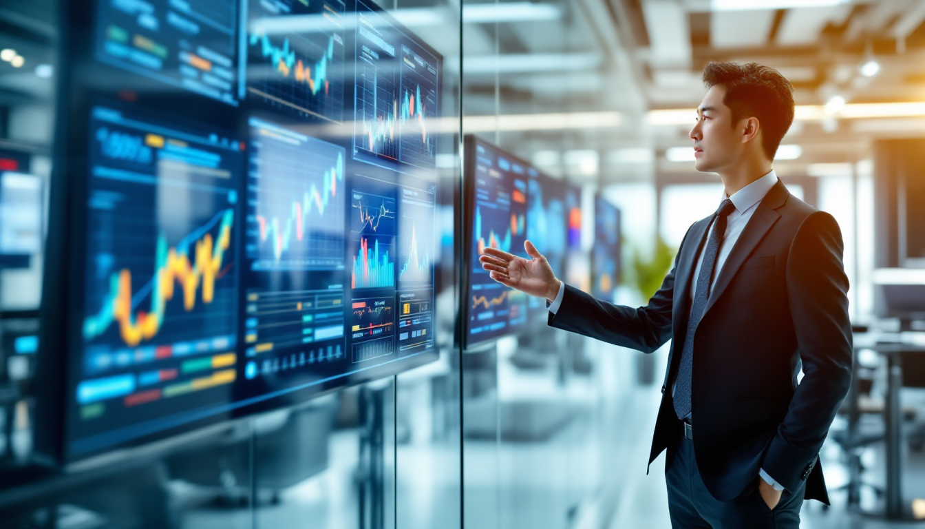 상관관계 분산투자 분석을 진행하는 금융 자문가