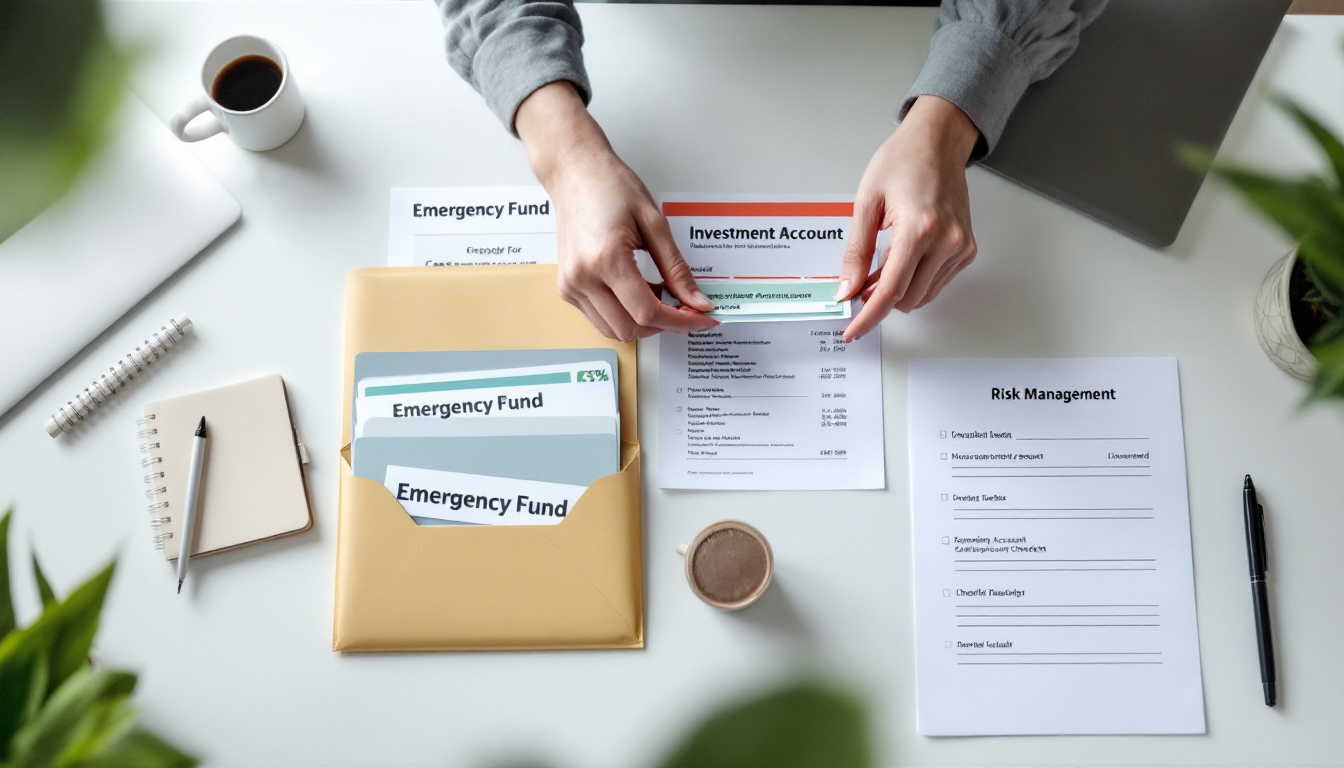 리스크 관리를 위해 자금을 분류하는 투자자