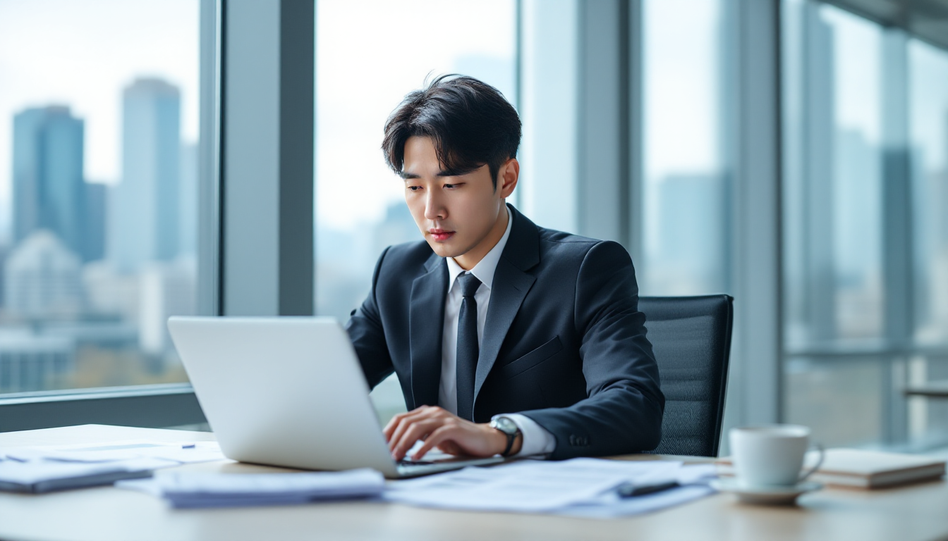 투자를 계획하는 직장인의 모습